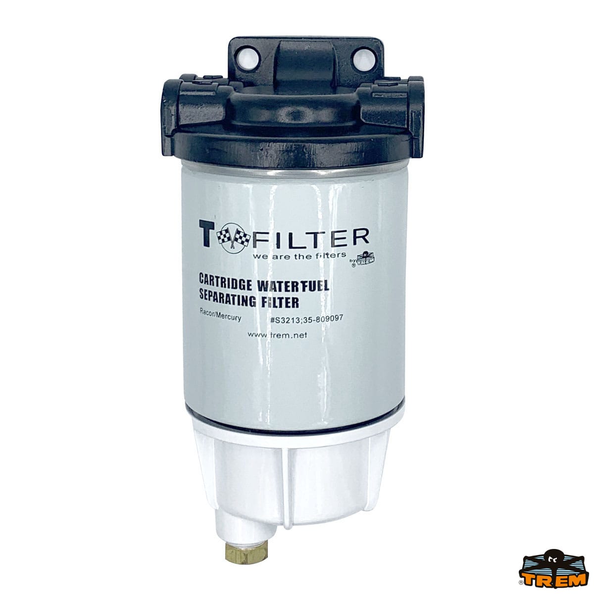 Filtro separatore acqua/carburante universale tipo Racor 3213/Mercury tappo in plastica - immagine 2